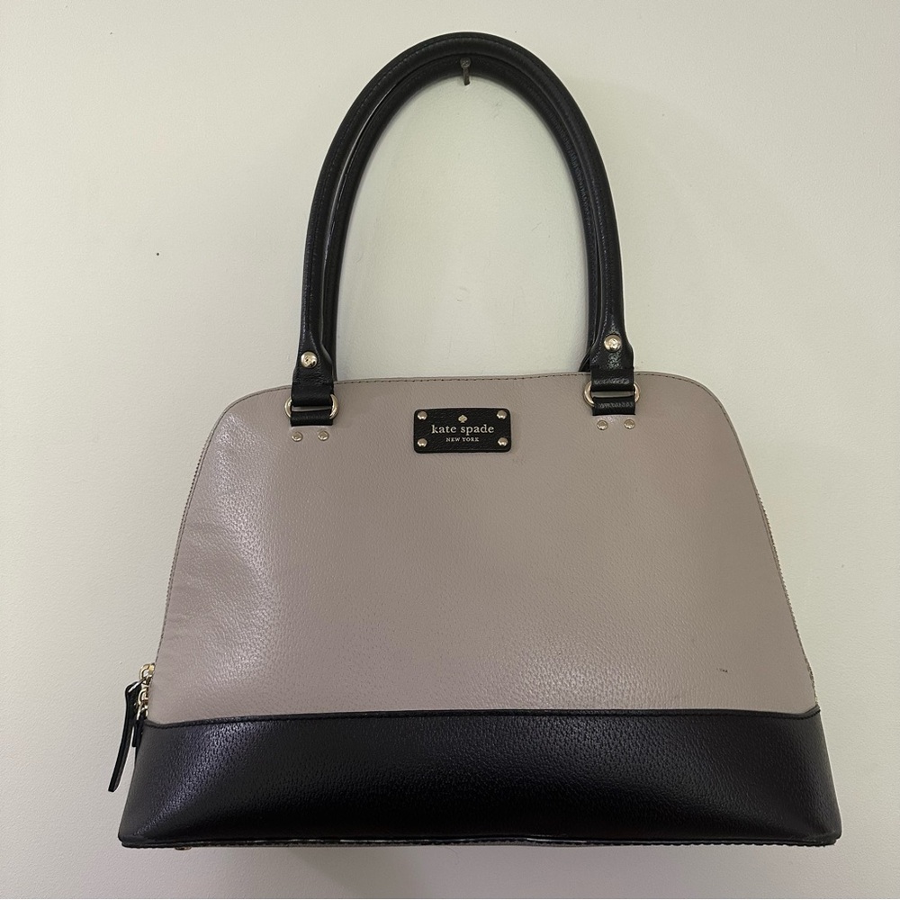 Kate Spade‎ NY Domed Two Tone Leather Satchel Handbag Purse